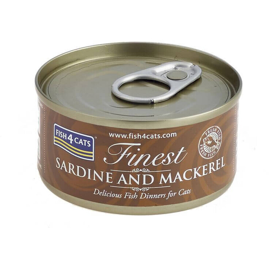 Fish4Cats Kattenvoer in blik Finest sardine met makreel 70 g