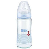 Glasflasche mit Silikonsauger, 0-6 Monate, 240 ml, Nuk