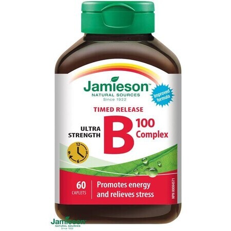 Jamieson B-complex 100 mg geleidelijke afgifte 60 tabletten