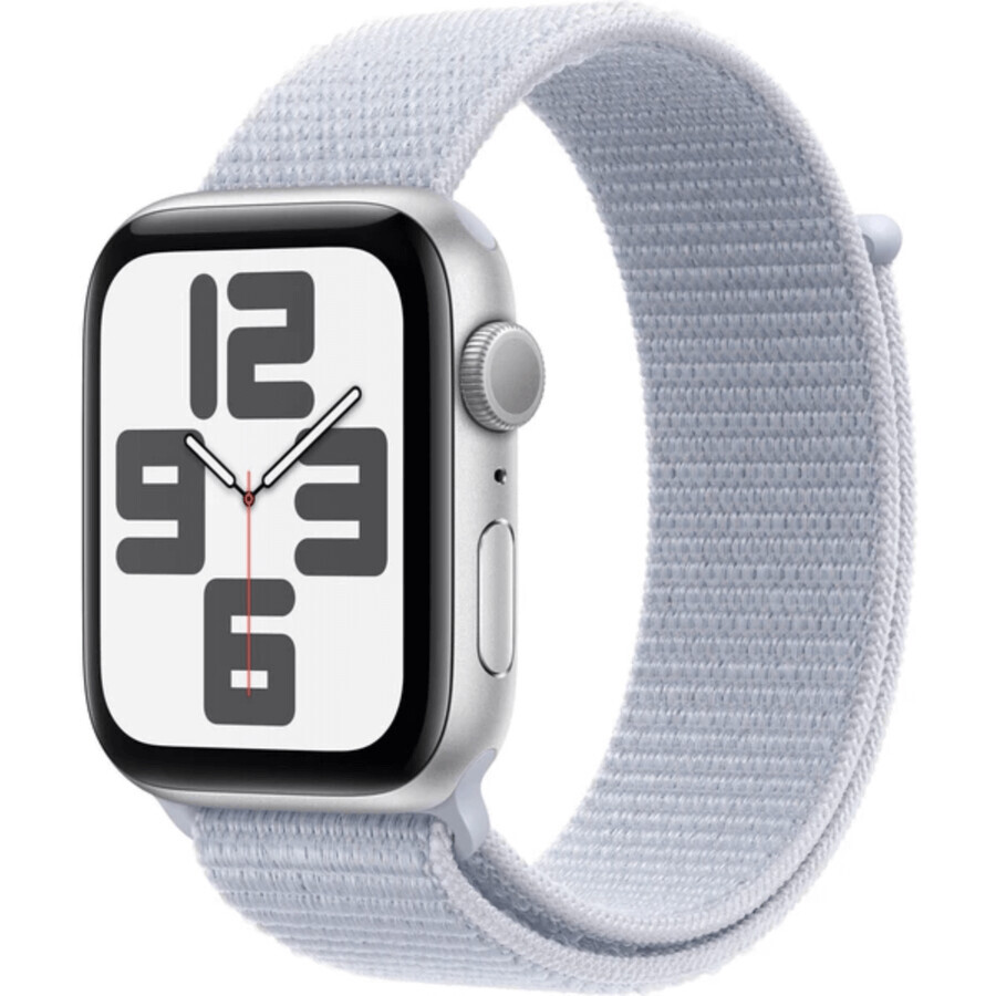 Apple Watch SE GPS 40mm Zilver Aluminium Behuizing met Sport Gesp Blauw Wolk