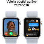 Apple Watch SE GPS 40mm Zilver Aluminium Behuizing met Sport Gesp Blauw Wolk