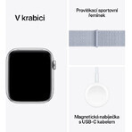 Apple Watch SE GPS 40mm Zilver Aluminium Behuizing met Sport Gesp Blauw Wolk