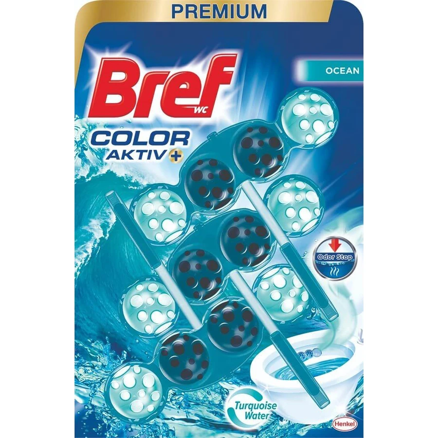 Bref Toiletblok Power Aktiv ocean 3 x 50 g