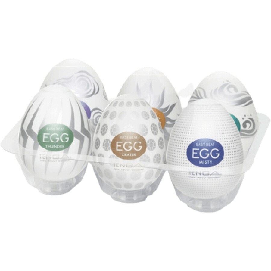 Tenga mannelijke masturbatorset Egg Mix 2, 6 stuks