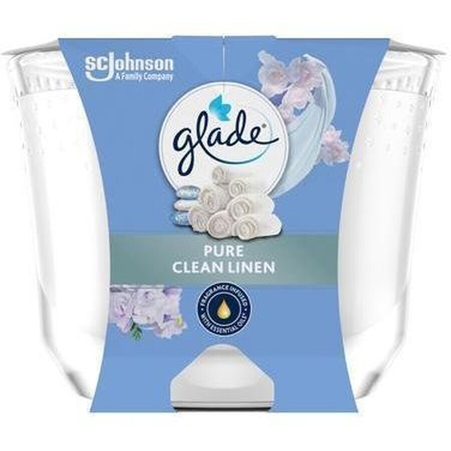 Glade Clean Linen Geurkaars 204 g