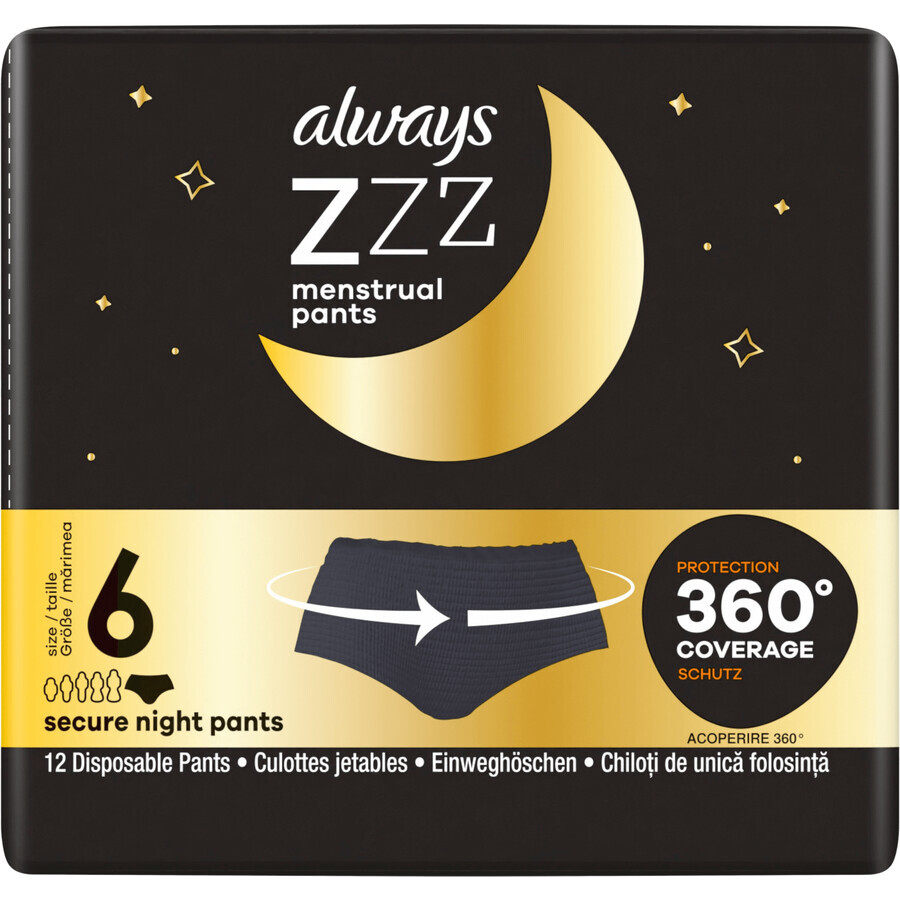 Always ZZZZZs wegwerp menstruatie nachtkleding 12 stuks