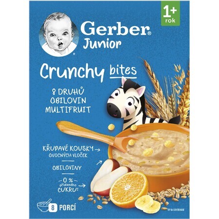 Gerber Junior fruitpap zonder melk met krokante stukjes 200 g