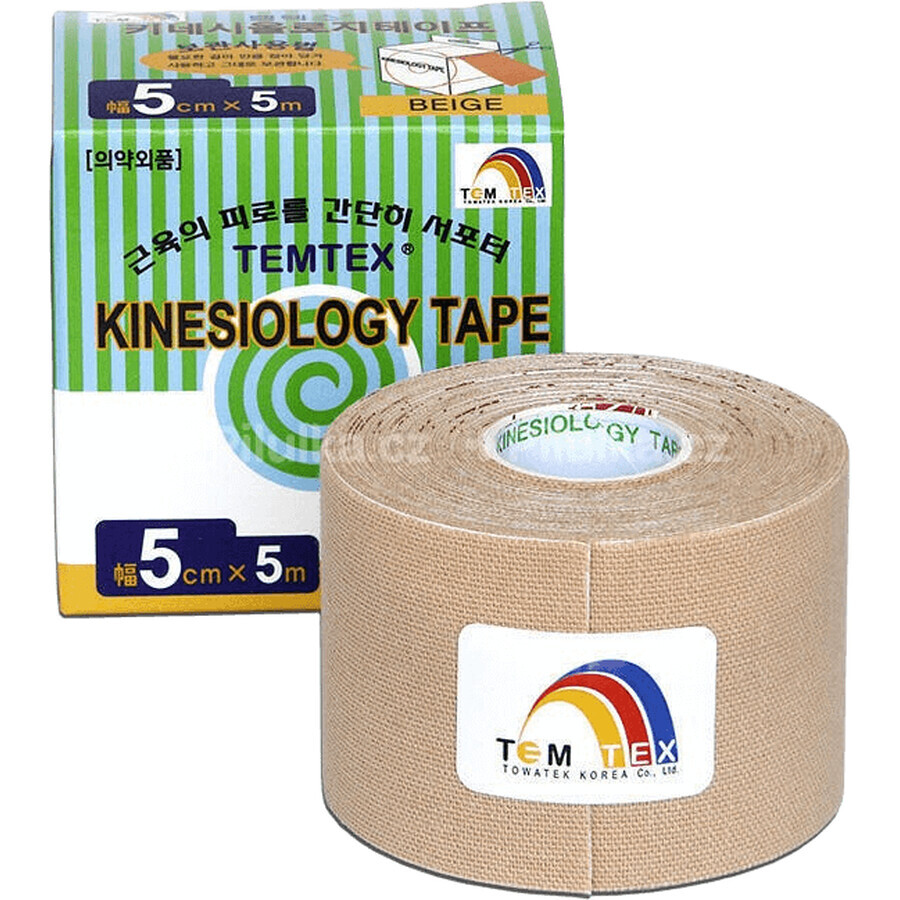 Temtex Kinesology tape Beige tape 5cm x 5m