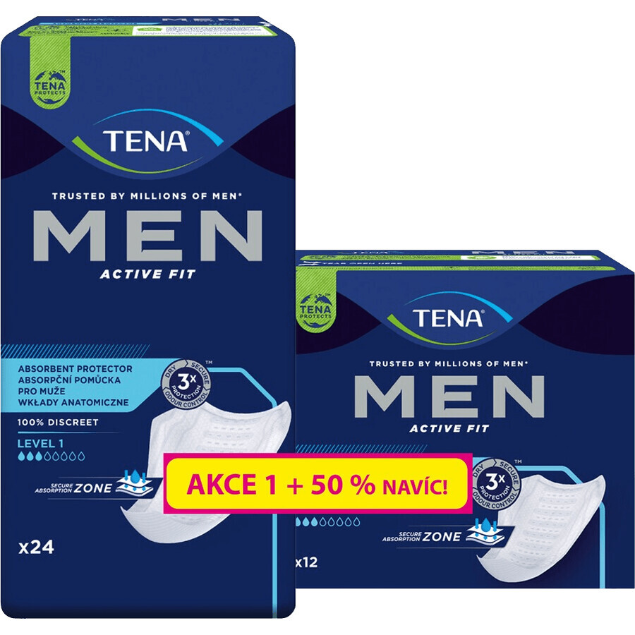 Tena Heren Niveau 1 (50% extra) 36 stuks