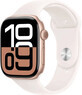 Apple Watch Series 10 GPS 46mm Ros&#233;goud Aluminium Behuizing met Sportband Lichtroze - M/L