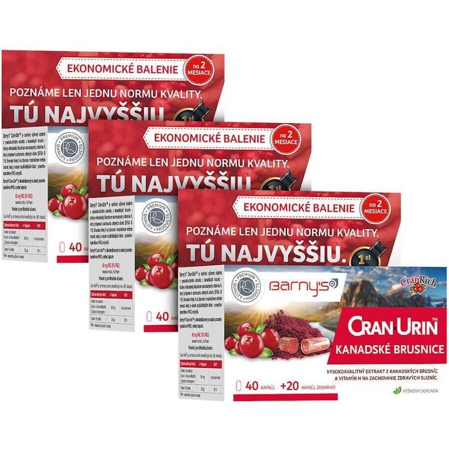 Barny's CRAN-URIN CANADIAN BRUSH 60 capsules