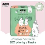 Muumi Baby 4 Maxi 7-14 kg, pachet lunar de scutece ecologice, 138 buc