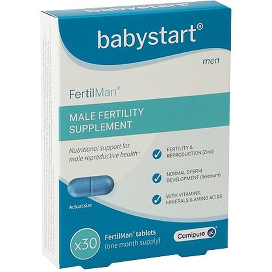 BabyStart FertilMan vitaminen voor mannen met L-taurine 30 tabletten