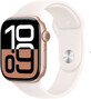 Apple Watch Series 10 GPS + Cellular 42mm Ros&#233;goud Aluminium Behuizing met Sportband Lichtroze - M/L