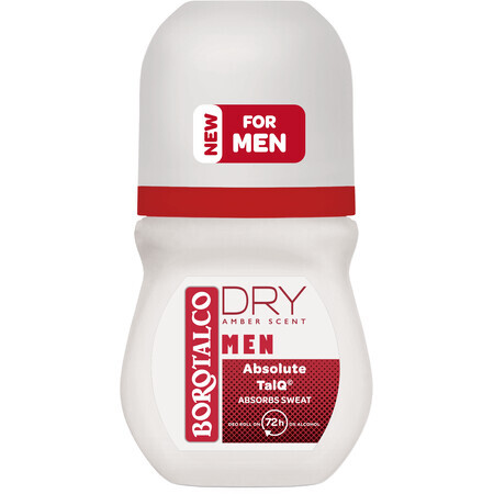 Borotalco MEN Dry Amber Geur, Deodorant Roll-On voor Mannen 50 ml