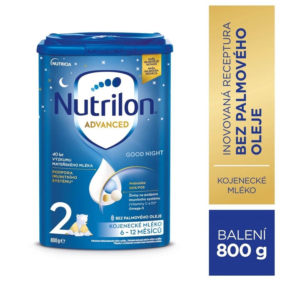 Nutrilon 2 Good Night follow-up formula milk powder for a good night's sleep. 6 x 800 g