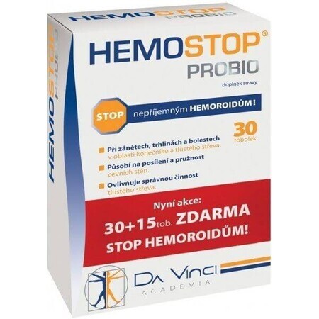 Hemostop Probio MAX Da Vinci Academy 45 harde capsules