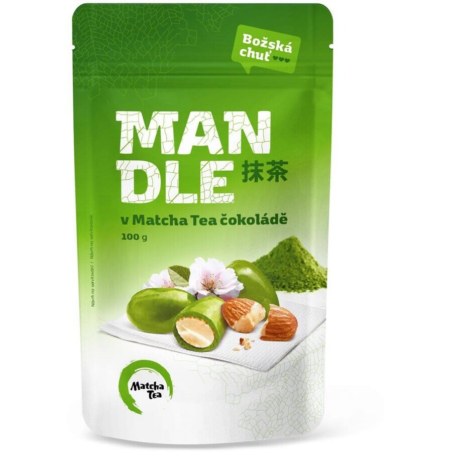 Matcha thee Amandelen in matcha chocolade 100 g