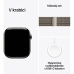 Apple Watch Series 10 GPS + Cellular 46 mm kast van natuurlijk titanium met natuurlijke Milanese lus - M/L