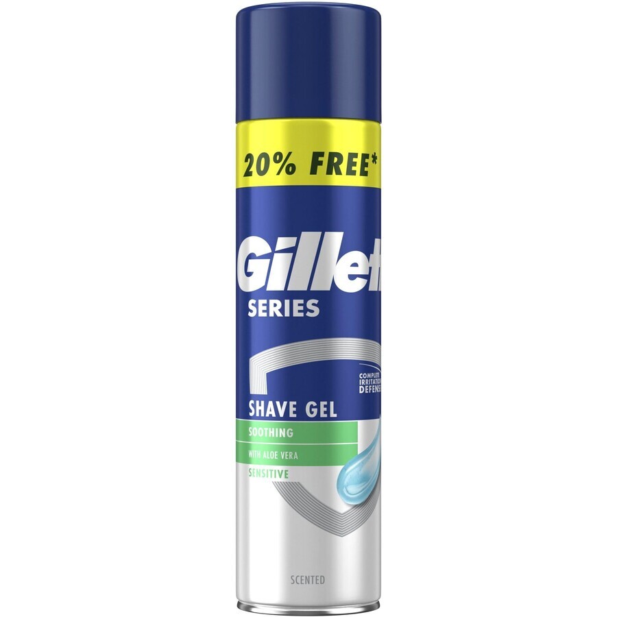 Gillette Sensitive Series Gel da barba per uomo 240 ml