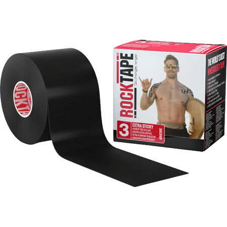 RockTape H2O kinesiologische tape - zwart 5 cm x 5 m