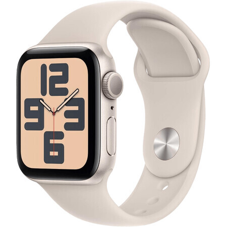 Apple Watch SE GPS 40mm Starlight 40mm aluminium behuizing met Starlight sportband - M/L