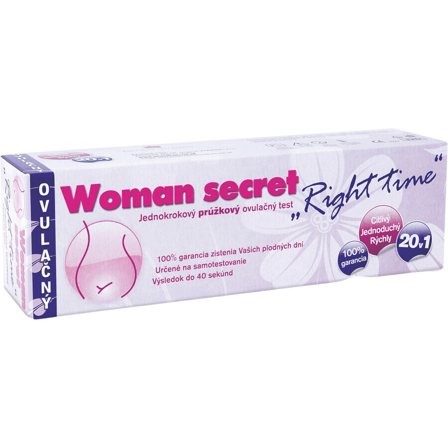 Women's Secret The Right Time Ovulation Test Strip Ovulation 20 pcs