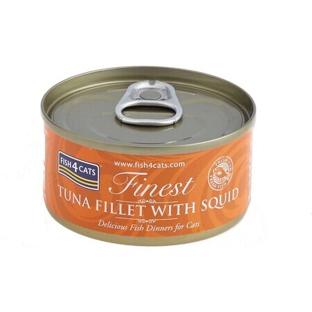 Fish4Cats Kattenvoer in blik Finest Tonijn met Inktvis 70 g