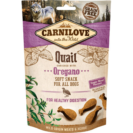 Carnilove Hond Semi Vochtige Kwartelsnack Verrijkt met oregano 200 g