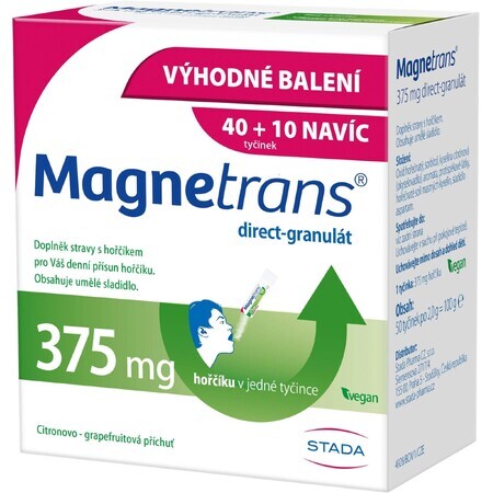 Magnetrans 375mg 40+10 korreltabletten 50 sachets