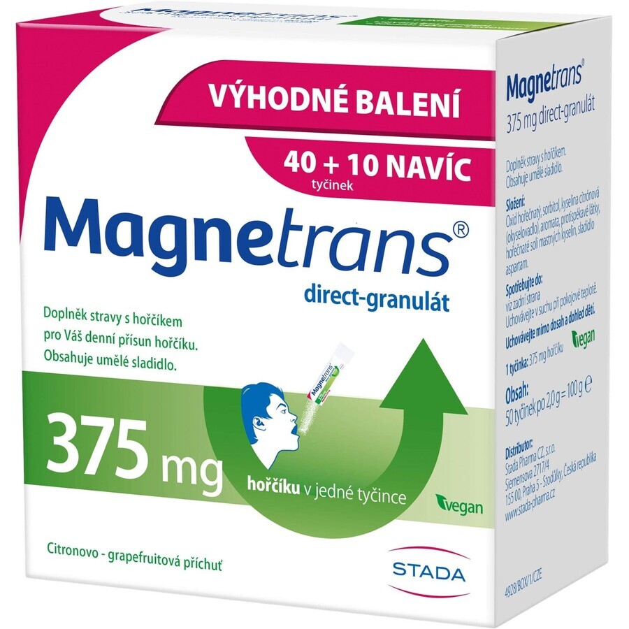 Magnetrans 375mg 40+10 korreltabletten 50 sachets