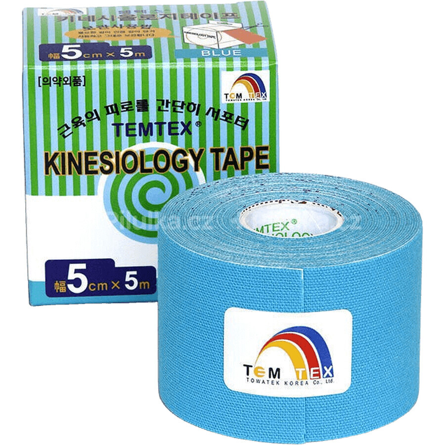 Temtex KINESOLOGIE TAPE KINESOLOGIE TAPE, blauw, 5 m