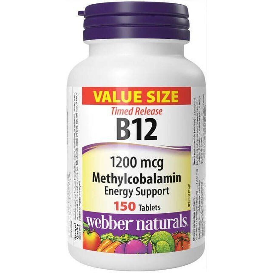 Webber Naturals Vitamine B12 1200 mcg 150 tabletten