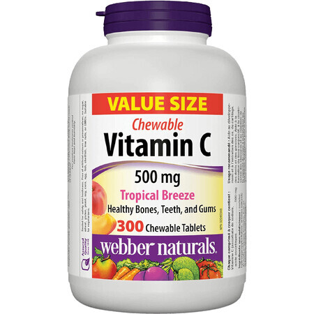 Webber Naturals Vitamine C Tropisch Fruit 500 mg 300 pillen