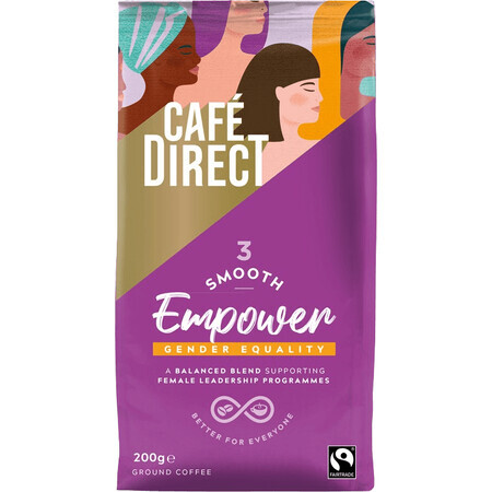 Cafédirect Arabica Zacht gemalen koffie met een vleugje melkchocolade 200 g