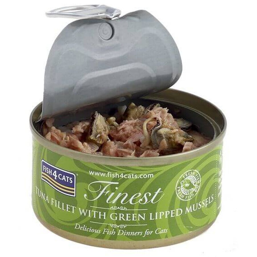 Fish4Cats Kattenvoer in blik Finest Tonijn met mosselen 70 g