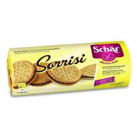 Cookies with gluten-free cocoa cream, 250 gr, Dr. Schar