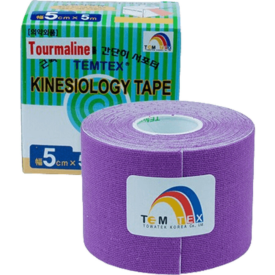 Kinesio Temtex Toermalijn violet 5cmx5m