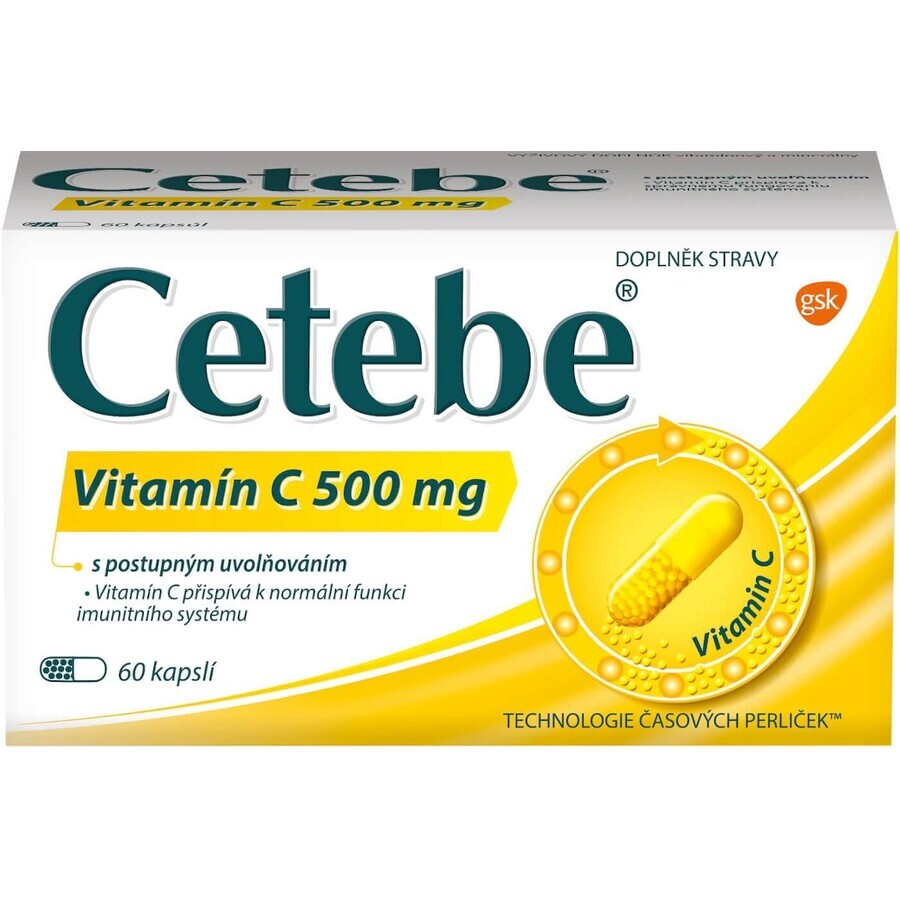 Cetebe Vitamine C 500 mg 60 capsules