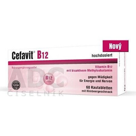 Cefavit Vitamine B12 met frambozensmaak 60 tabletten