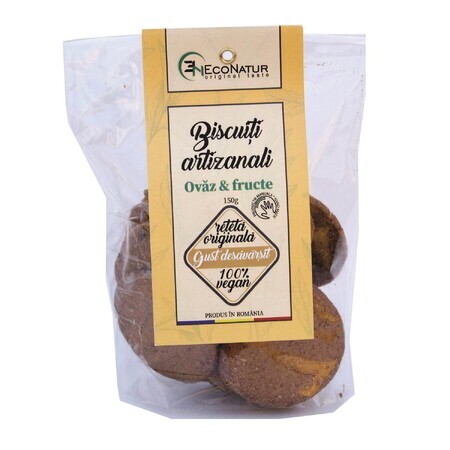 Biscuits with oats and fruit, 150 gr, Econatur