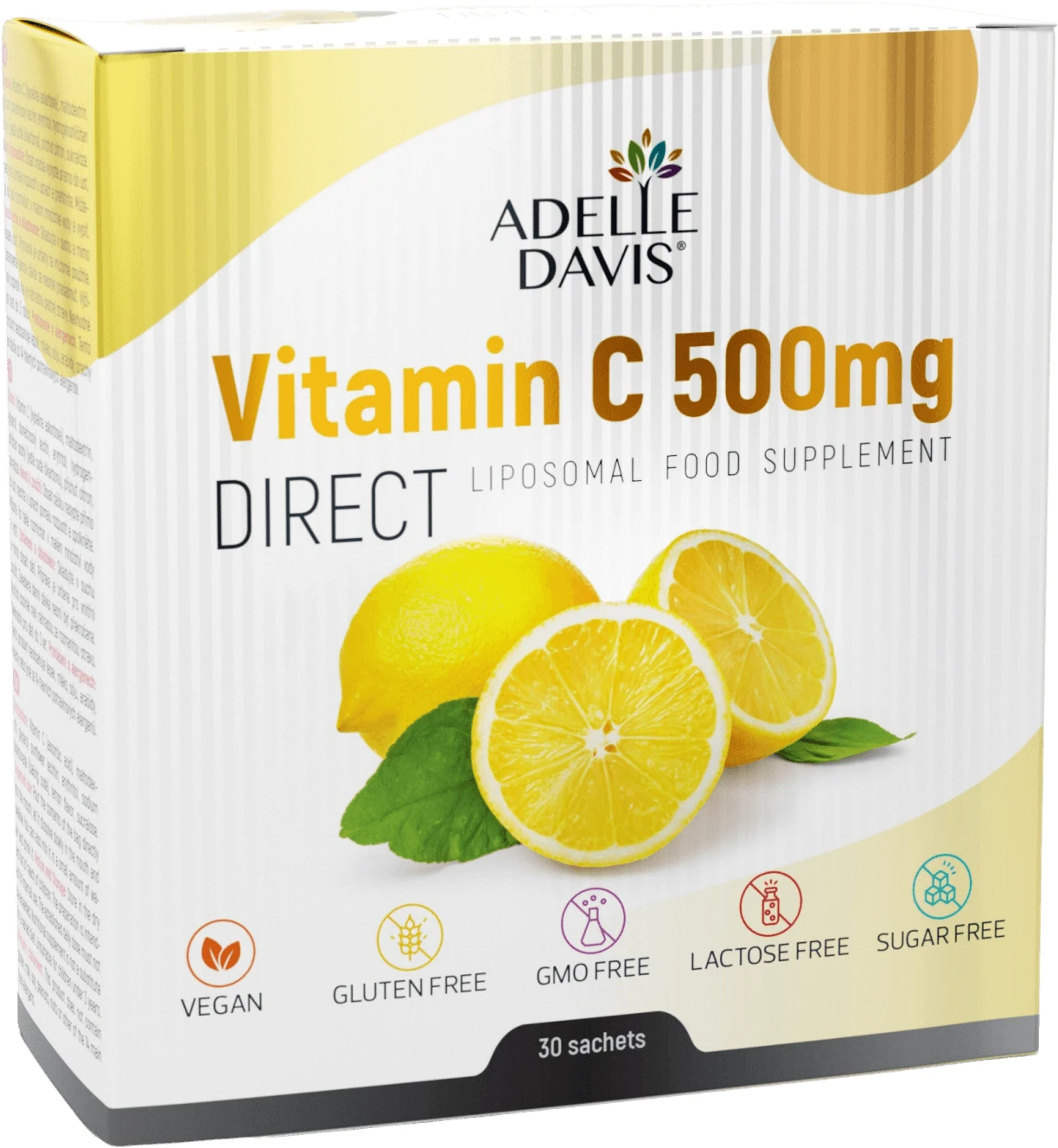 Adelle Davis Vitamine C DIRECT 500mg, zakjes 30 stuks