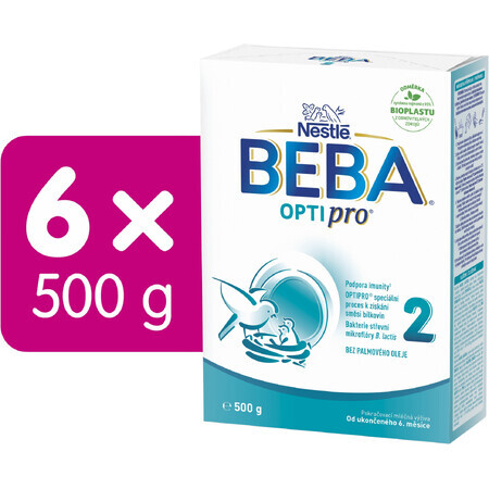 Nestlé Beba OPTIPRO 2 (opvolgzuigelingenvoeding (vanaf einde 6e maand)(nov 2022) 6 stuks