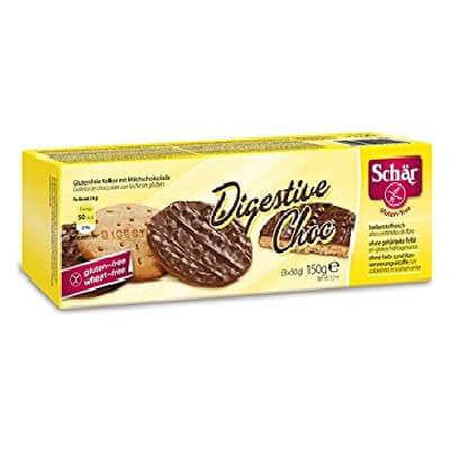 Biscuits digestifs sans gluten avec glaçage au chocolat, 150g, Dr.