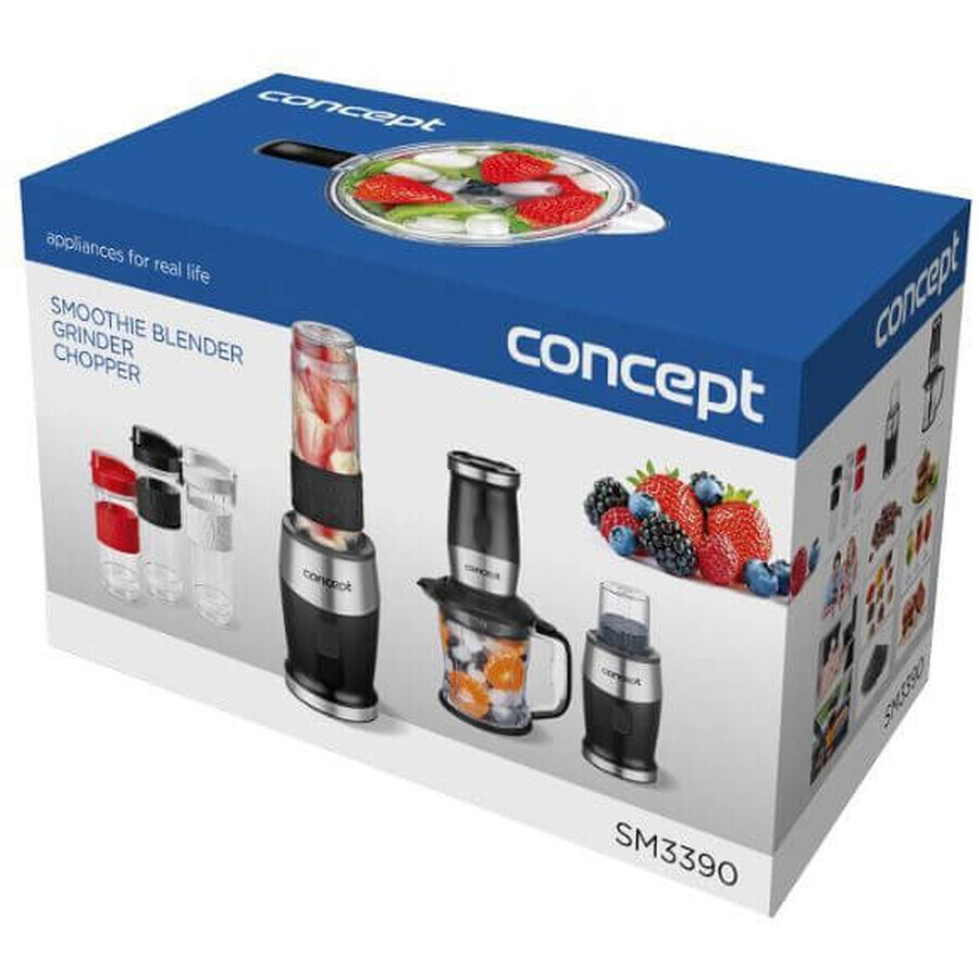 Concept Smoothiemaker + hakker + molen 700W zwart