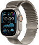 Apple Watch Ultra 2 (2024) 49 mm, natuurlijk titanium met Milanees handvat in natuurlijk titanium M