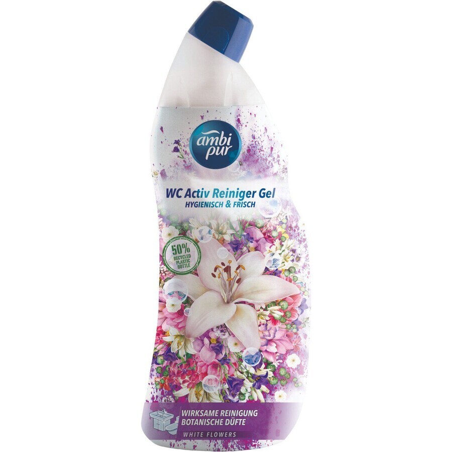 Ambipur Toilet Actieve Gel Wit Bloemen 750 ml