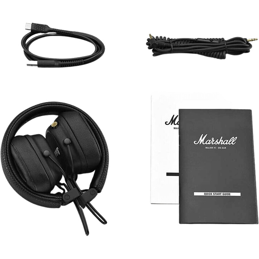 Marshall Major IV Bluetooth hoofdtelefoon, zwart