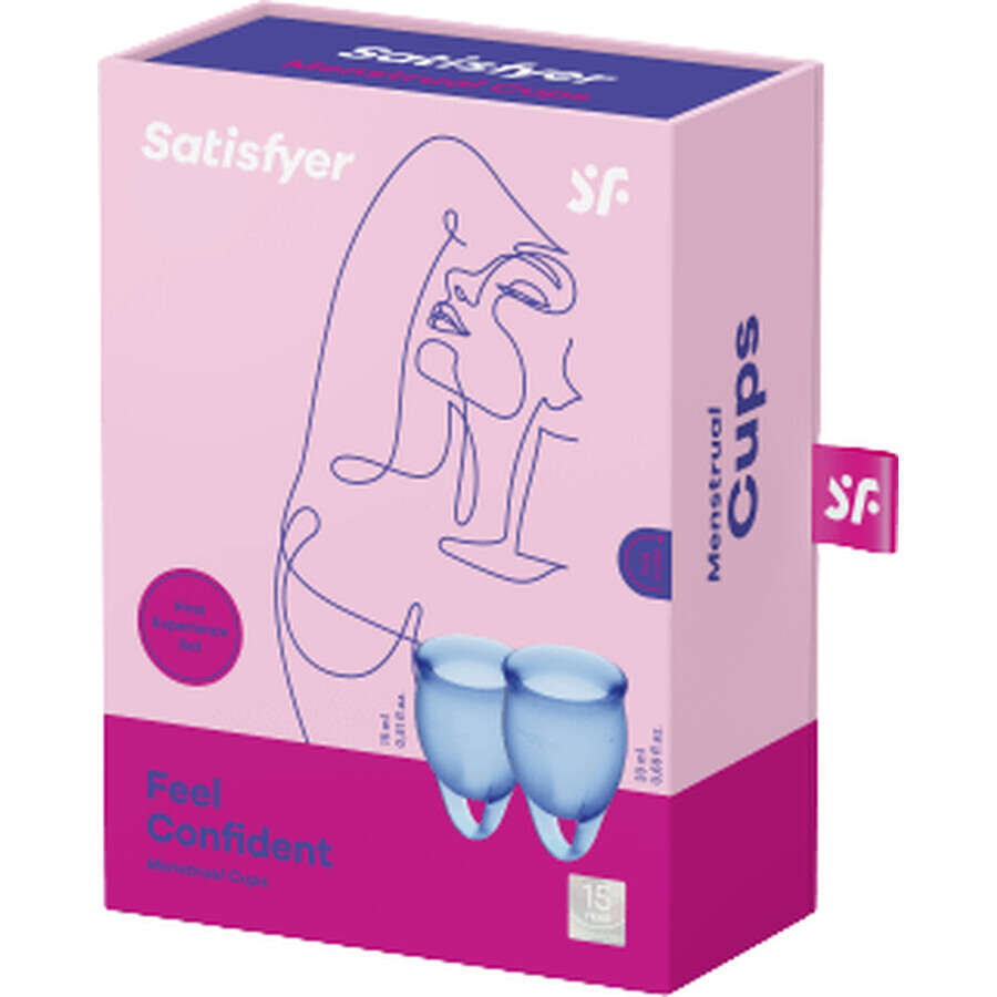 Satisfyer menstruatiecup Feel confident blauw 2 stuks