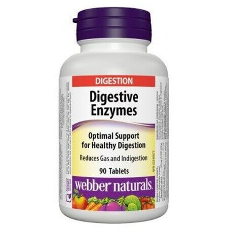 Webber Naturals Spijsverteringsenzym 90 tabletten